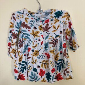 Hanna Andersson Toddler 12 18 mths Dress Leaves Celebration Skater Fall Foliage